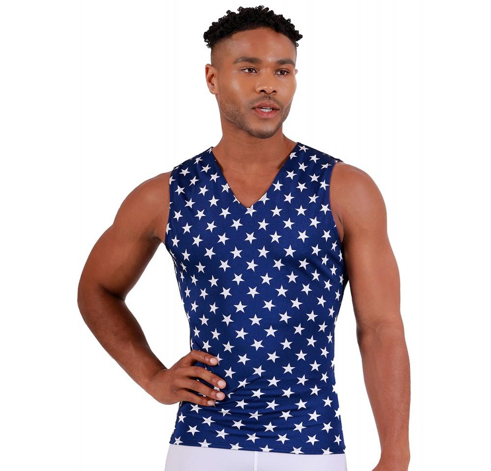 Insta Slim Stars Activewear Sleeveless V-Neck tank top in vibrant colors, showcasing its stylish V-neck design and comfortable fit.