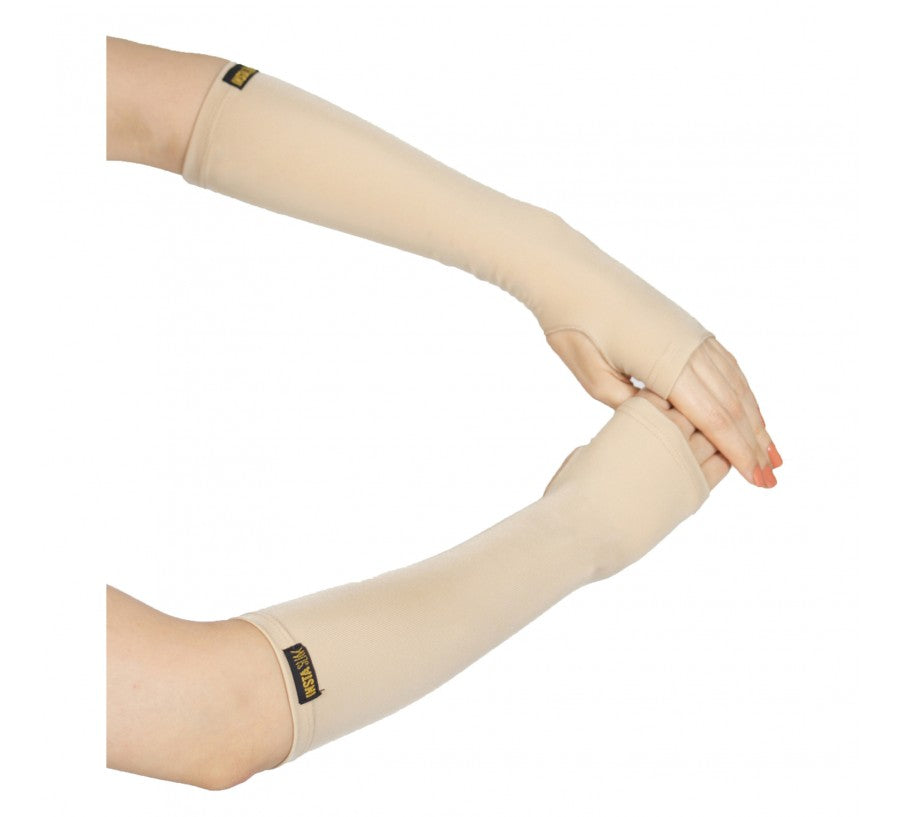 Insta Slim Unisex High Compression Long Wrist Guards AS60051, designed for comfort and support during activities, featuring a sleek design and durable fabric.