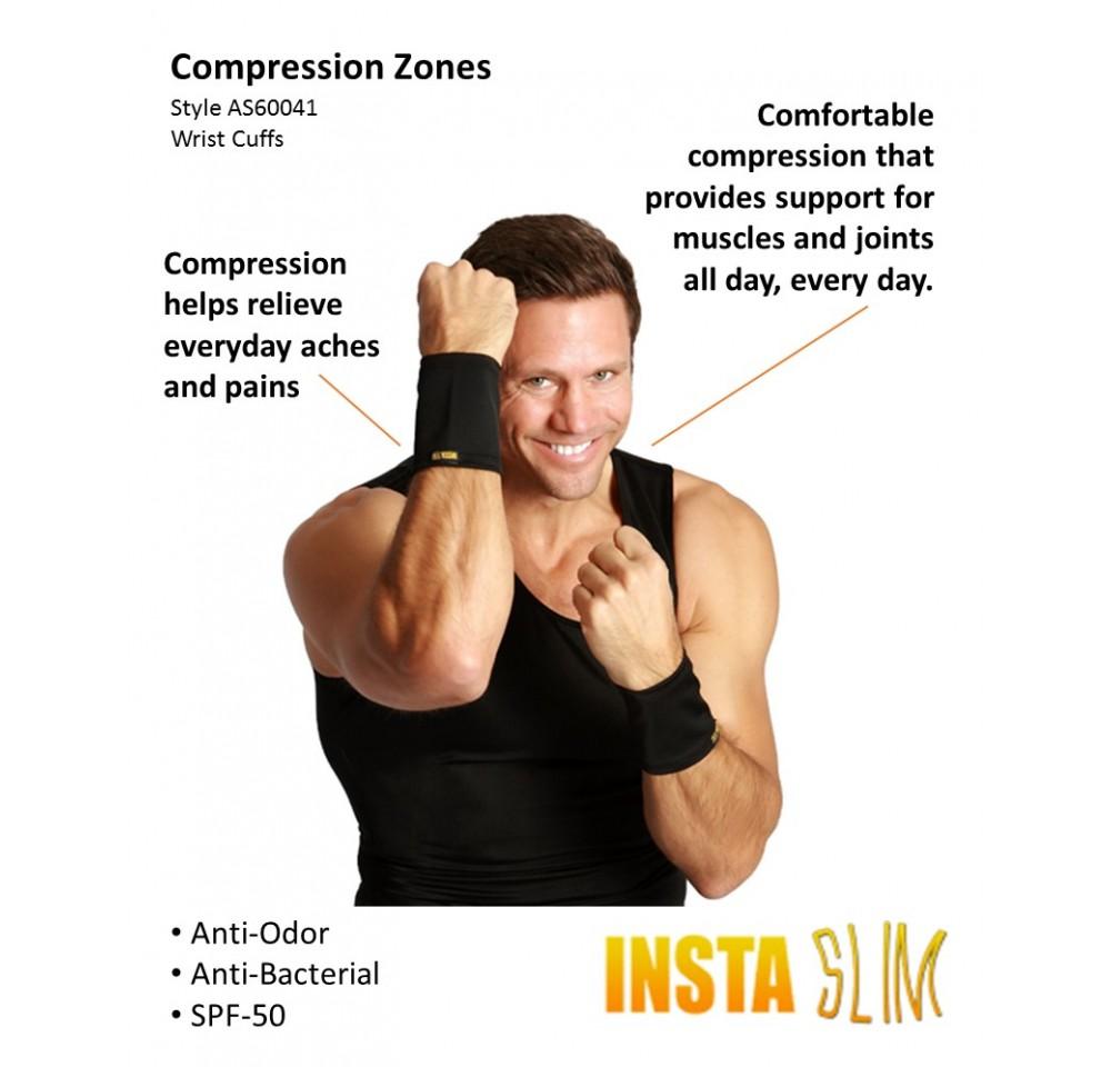 Insta Slim Unisex High Compression Wrist Cuffs AS60041, designed for comfort and support, suitable for daily activities and sports.