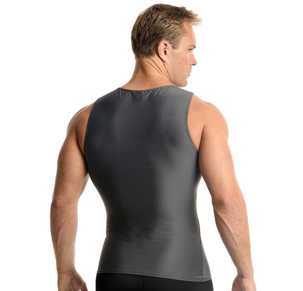 Insta Slim USA Activewear Compression Muscle Tank MA0001, showcasing its sleek design and compression fit for enhanced performance.