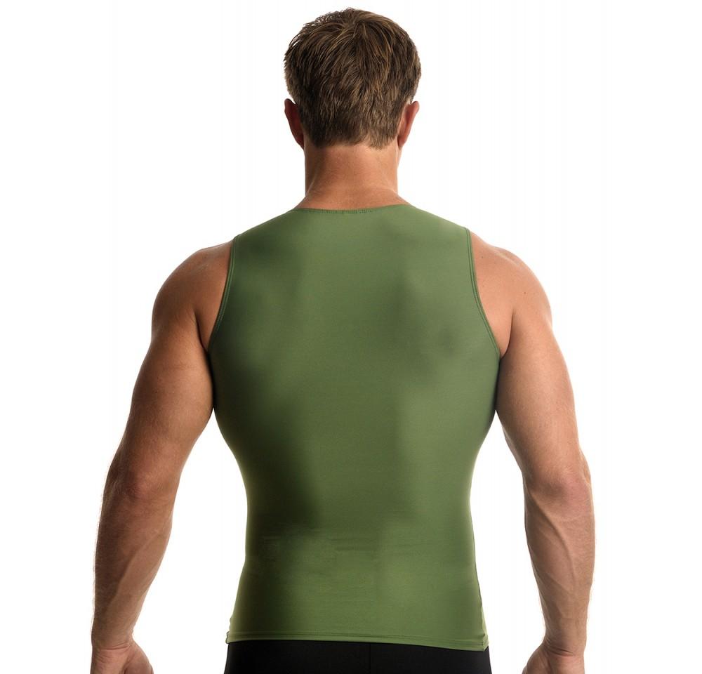 Insta Slim USA Activewear Compression Muscle Tank MA0001, showcasing its sleek design and compression fit for enhanced performance.