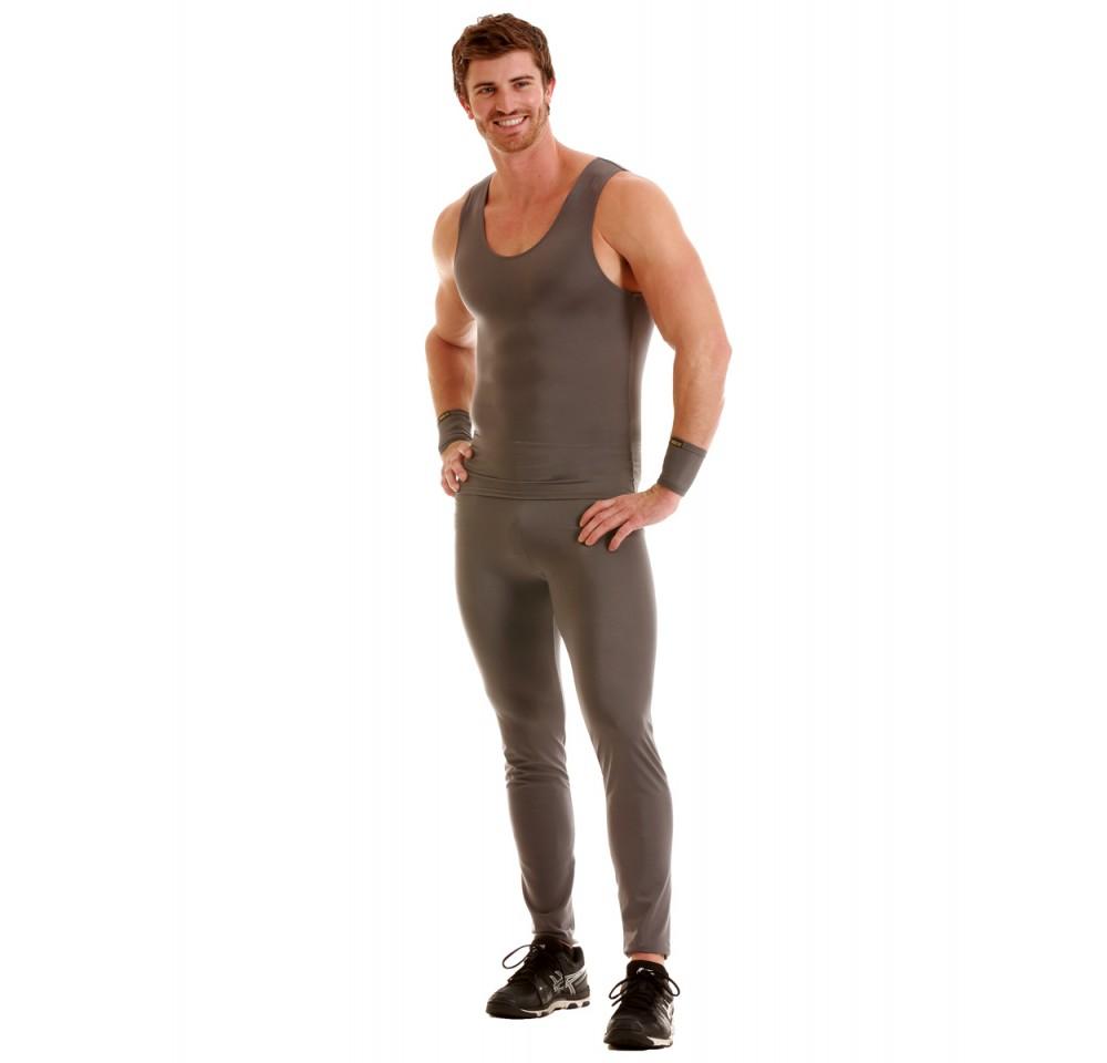 Insta Slim USA Activewear Compression Muscle Tank MA0001, showcasing its sleek design and compression fit for enhanced performance.