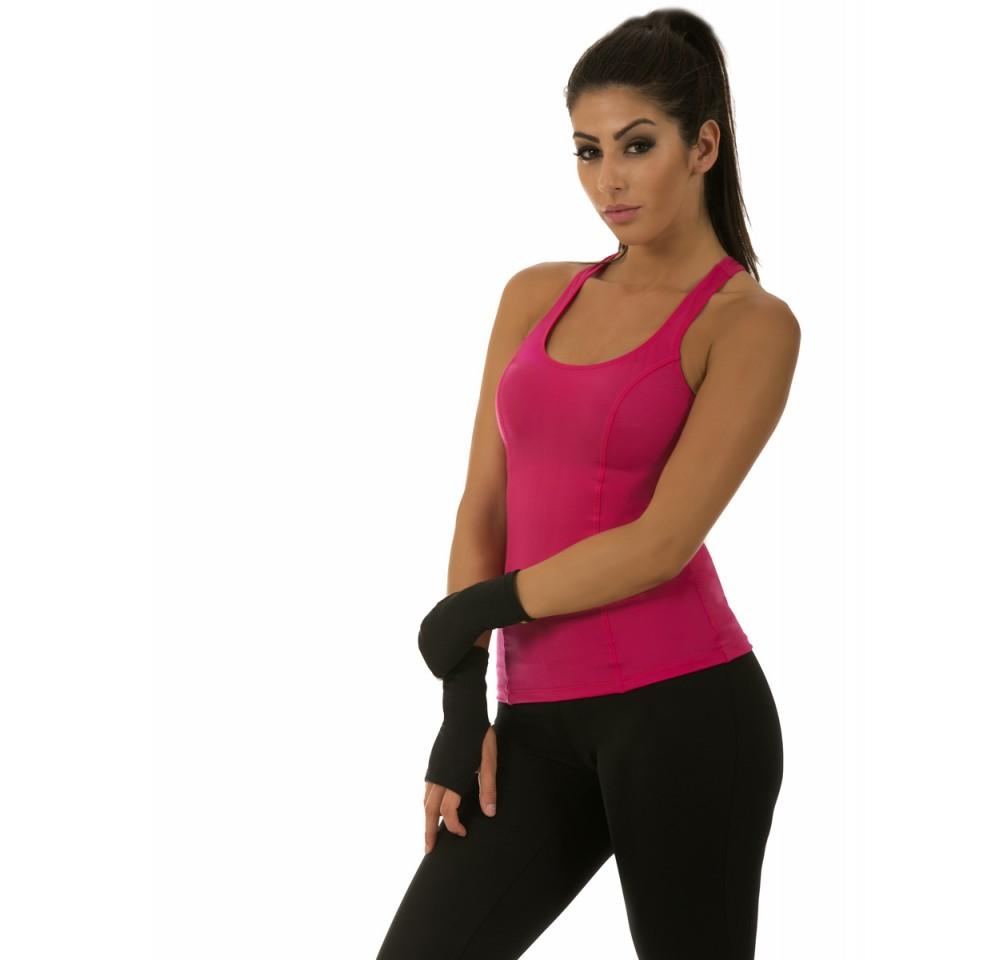 InstantFigure Activewear Compression Racer Back Tank Top in a stylish design, showcasing its lightweight fabric and racerback style.