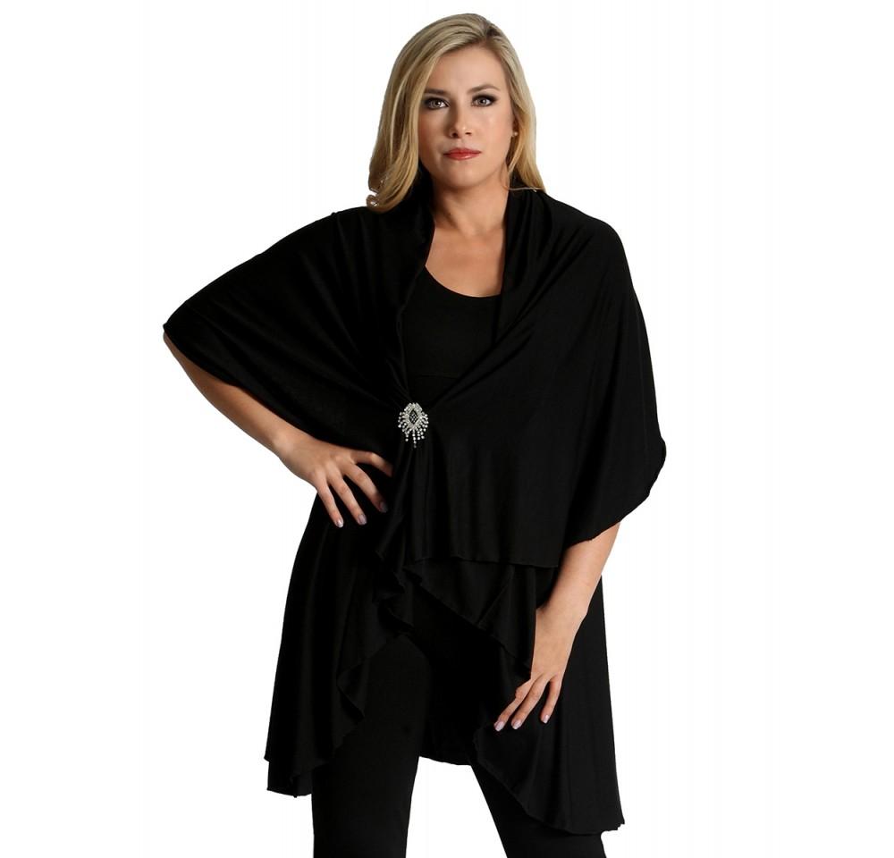 InstantFigure Instawrap Convertible Short Shawl with Arm Holes in a stylish design, showcasing its versatility and soft fabric.