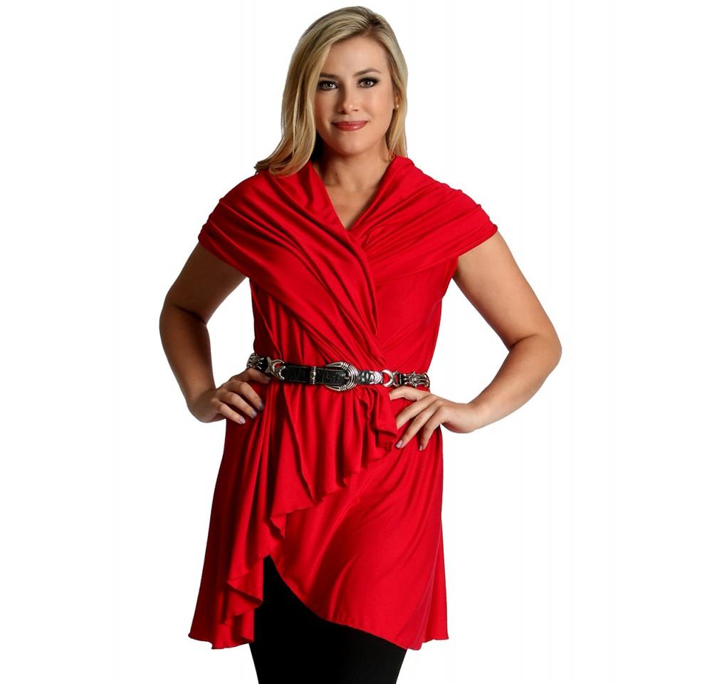 InstantFigure Instawrap Convertible Short Shawl with Arm Holes in a stylish design, showcasing its versatility and soft fabric.