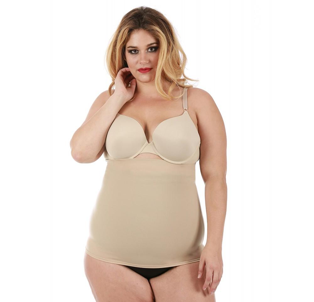 InstantFigure Magic Tube Belt in black, showcasing seamless design and plus size fit for women.