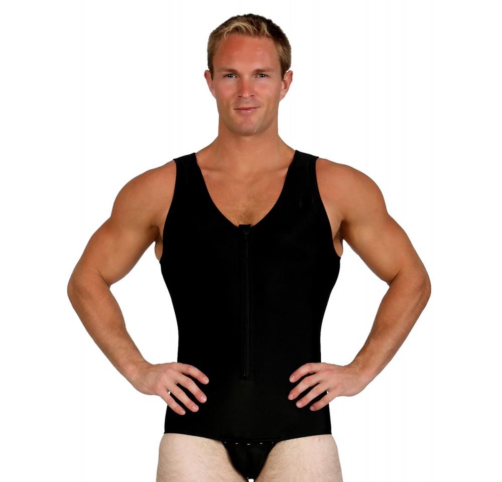 InstantRecoveryMD Men's Compression Sleeveless Bodysuit Brief MD301 showcasing its sleek design and compression features.