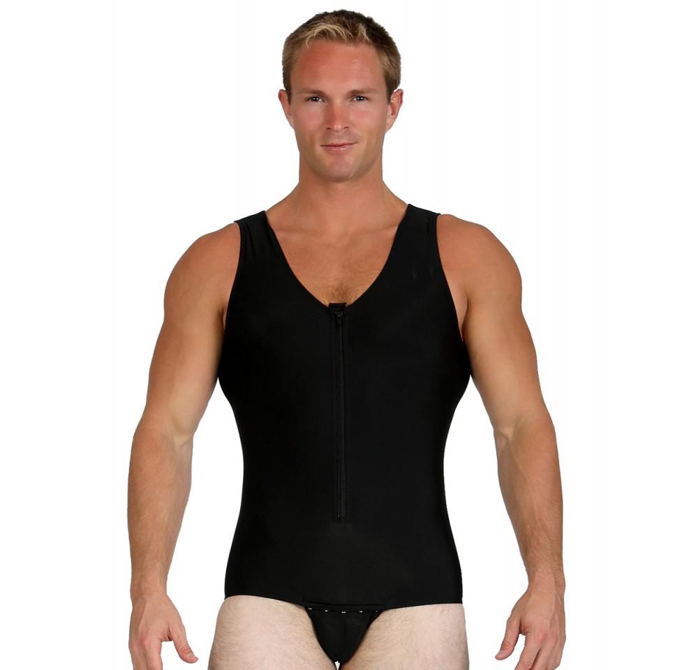 InstantRecoveryMD Men's Compression Sleeveless Bodysuit Brief MD301 showcasing its sleek design and compression features.