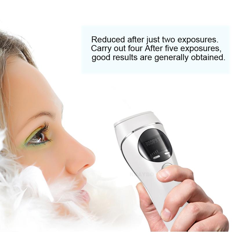 IPL Hair Remover Laser Depilator with LCD display for painless hair removal, suitable for body, bikini, and underarm areas.