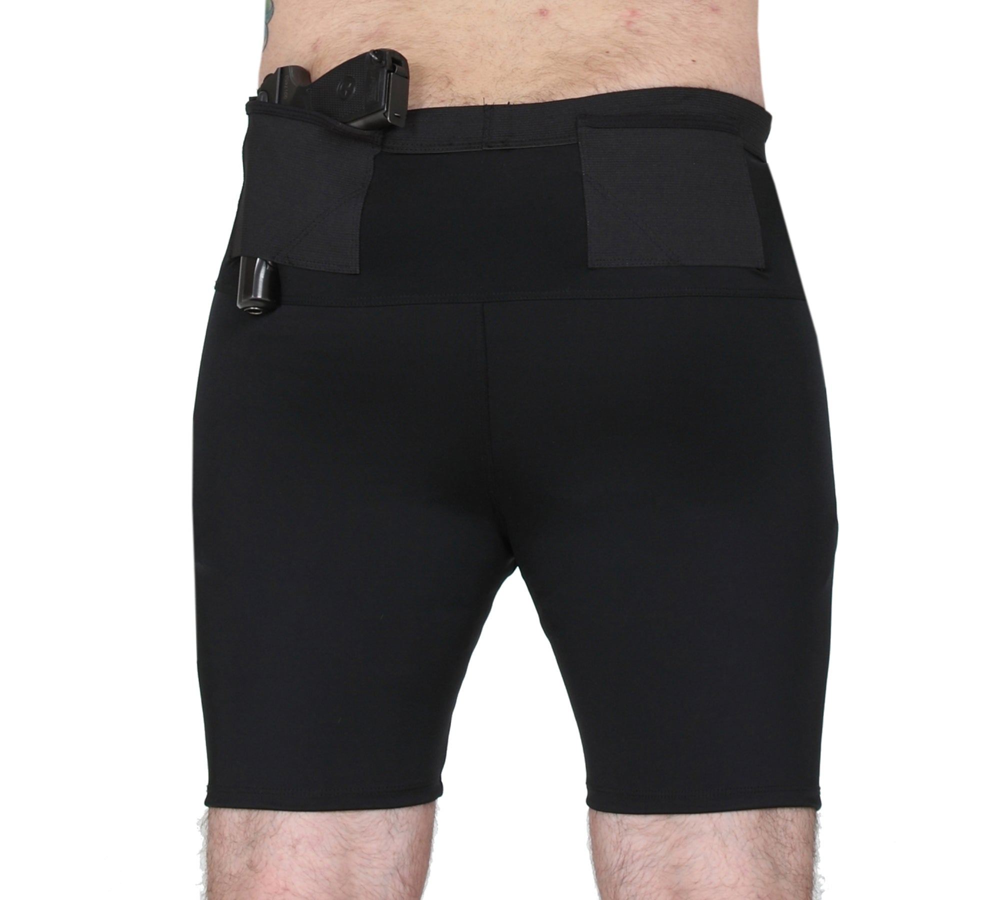 I.S.Pro Tactical Undercover Concealed Carry Holster Undershorts MGS216 showcasing dual holsters for concealed carry and comfortable compression fabric.