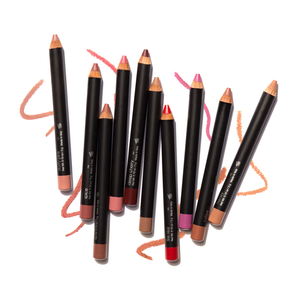 A vibrant Jumbo Lip Pencil in a sleek design, showcasing its creamy texture and matte finish, perfect for bold lip looks.