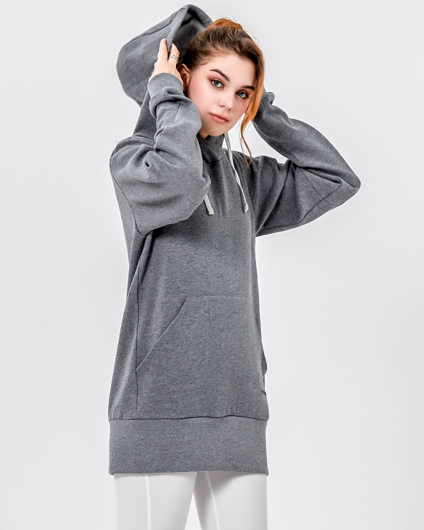 A cozy Keep Warm Fleece Hoodie in a stylish design, showcasing its soft fabric and spacious hood.