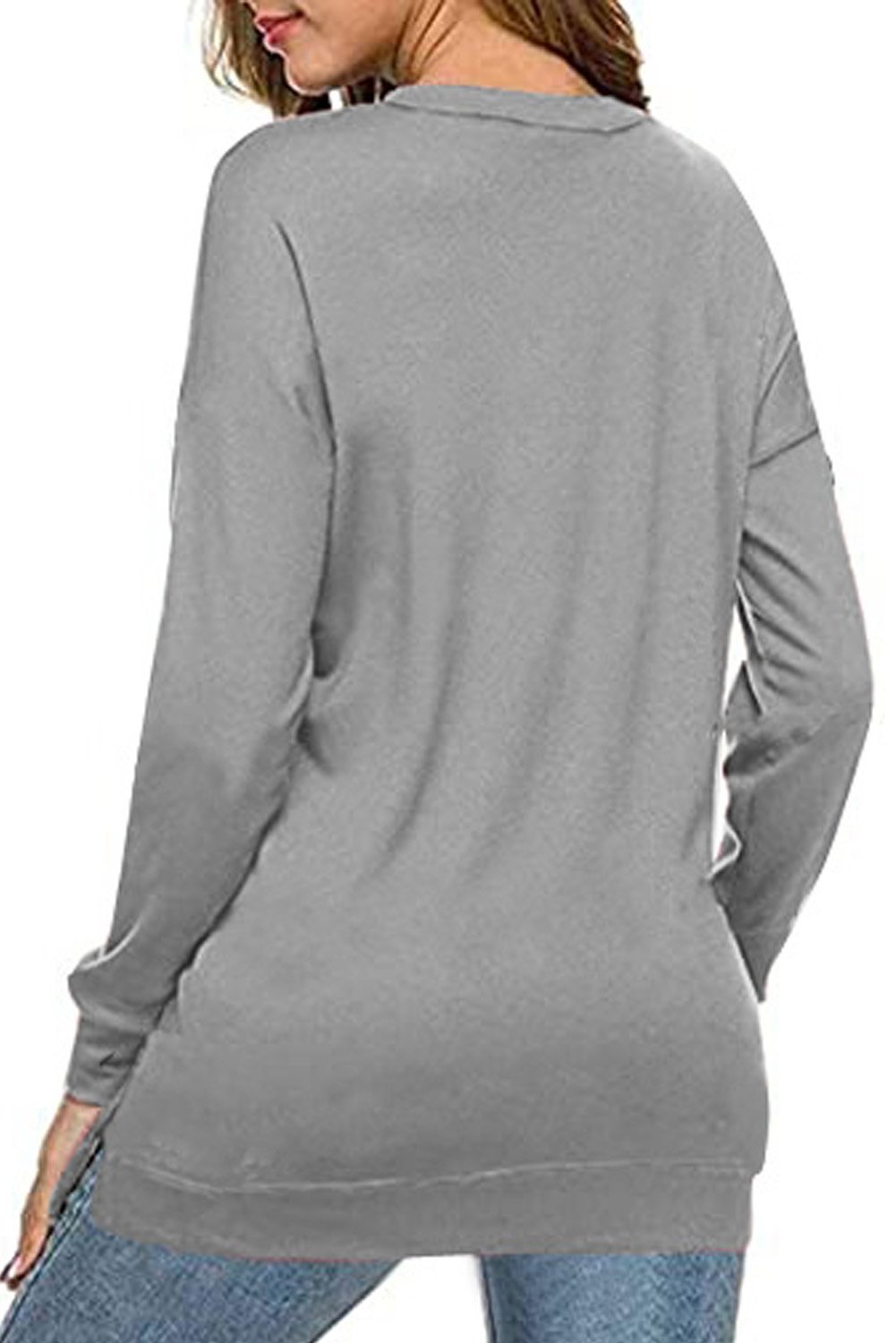 Khaki crew neck long sleeve sweatshirt displayed on a mannequin, showcasing its relaxed fit and stylish design.