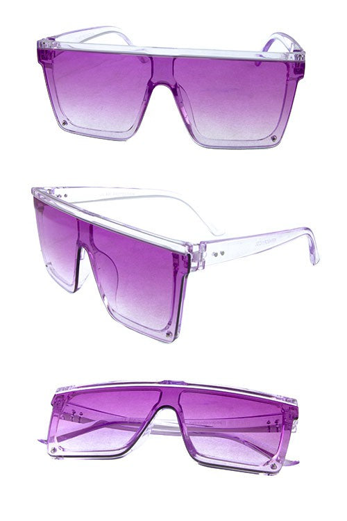 Colorful square plastic sunglasses for kids, featuring UV400 protection and a playful design.