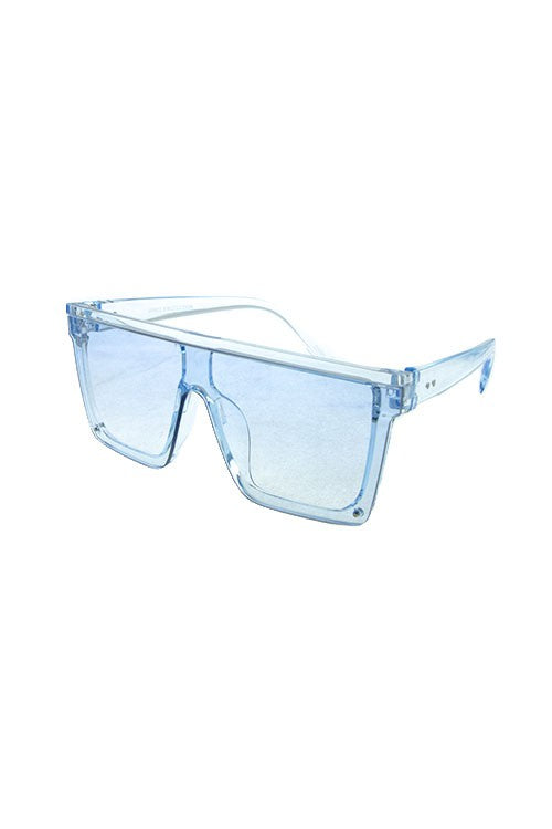 Colorful square plastic sunglasses for kids, featuring UV400 protection and a playful design.