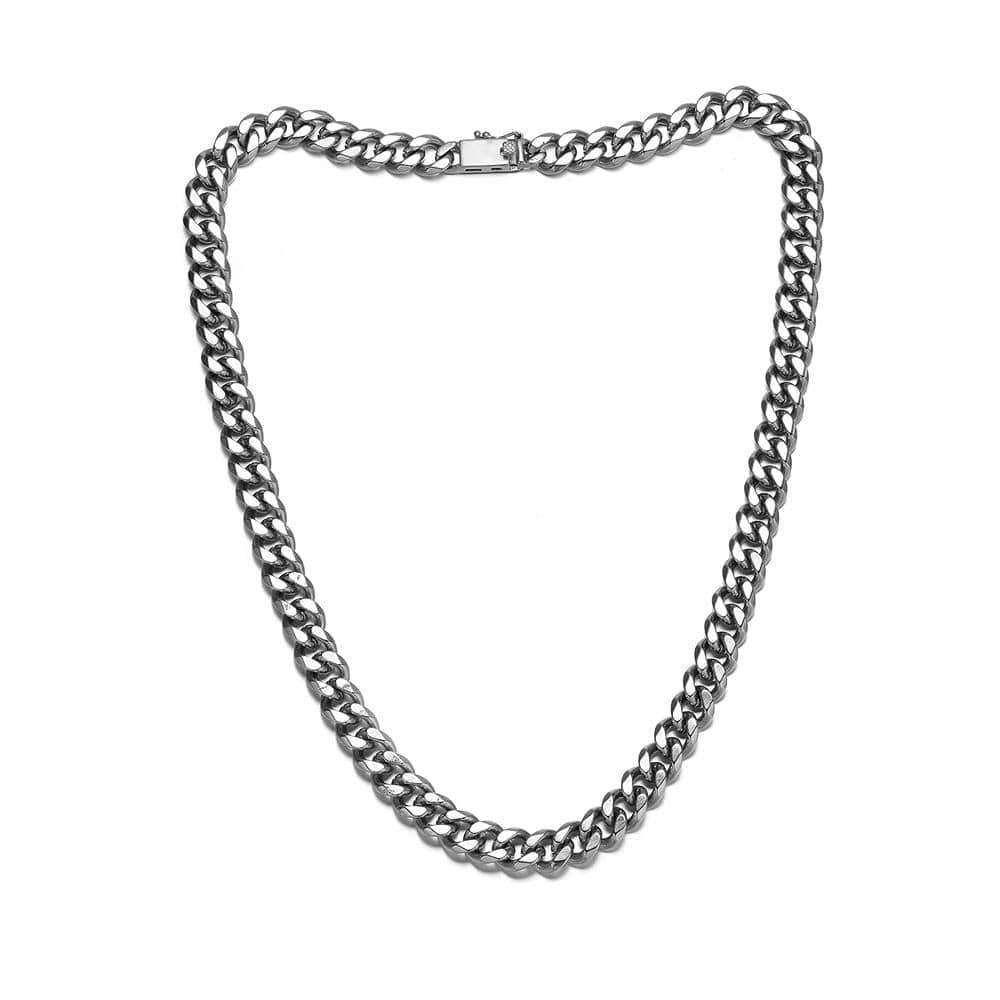 Layer Me Please Chain Necklace featuring 8mm curb links in high-grade brass with a custom box clasp.