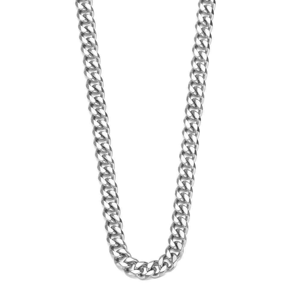 Layer Me Please Chain Necklace featuring 8mm curb links in high-grade brass with a custom box clasp.