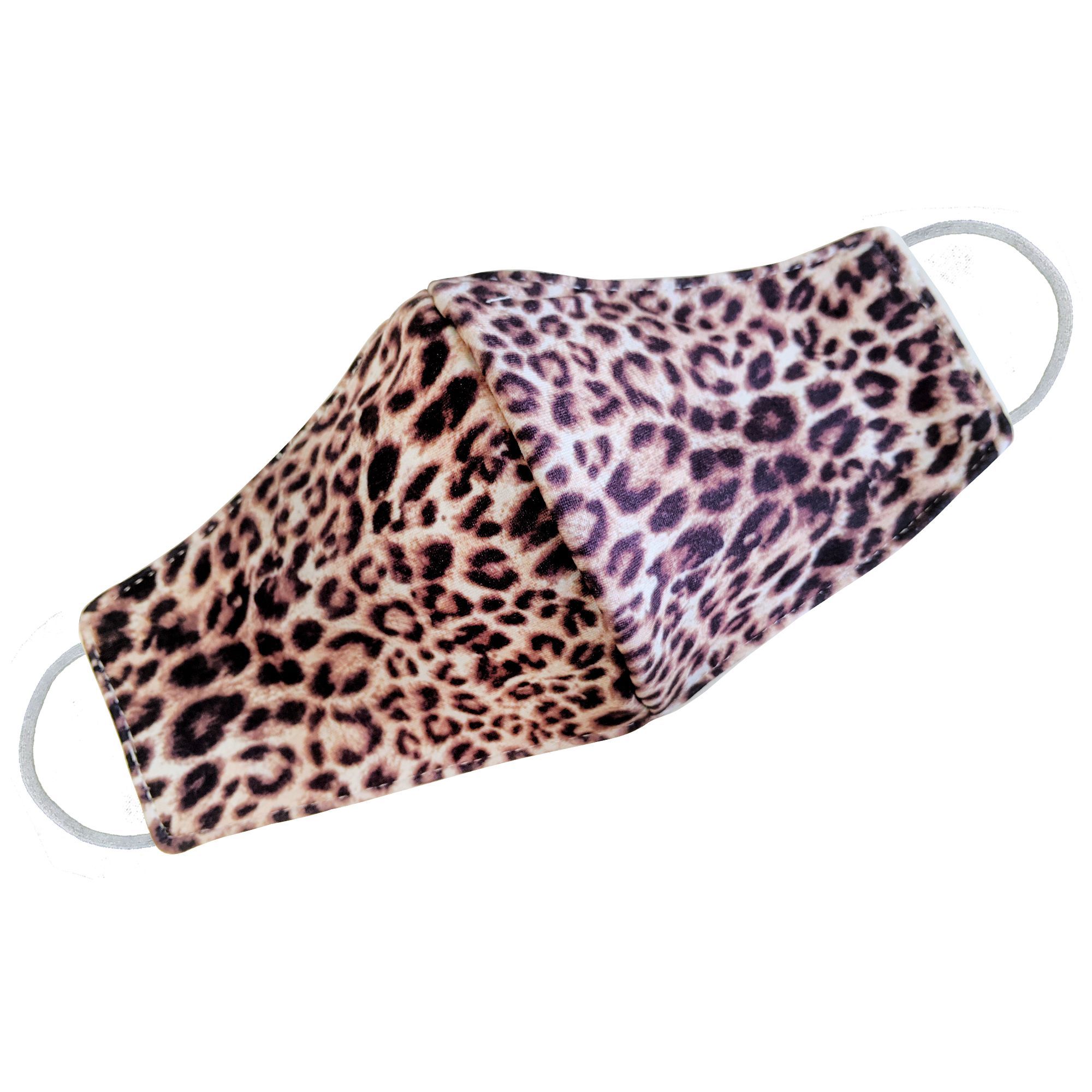 Leopard pattern face mask showcasing a stylish design, perfect for everyday use and outdoor activities.