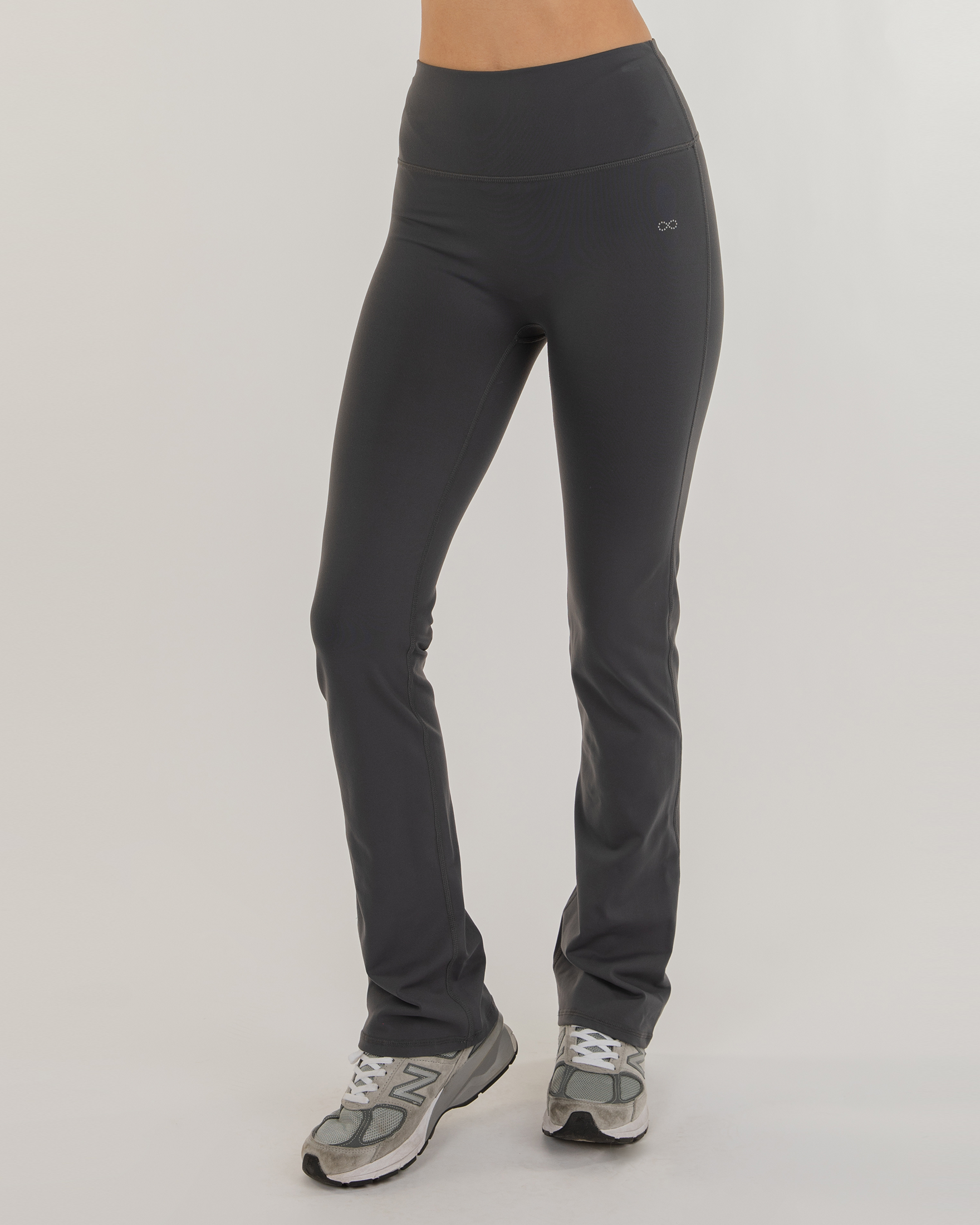 Lexi Bootcut Cloudlux Legging in black, featuring a flared opening and high-waisted design, made from breathable fabric.