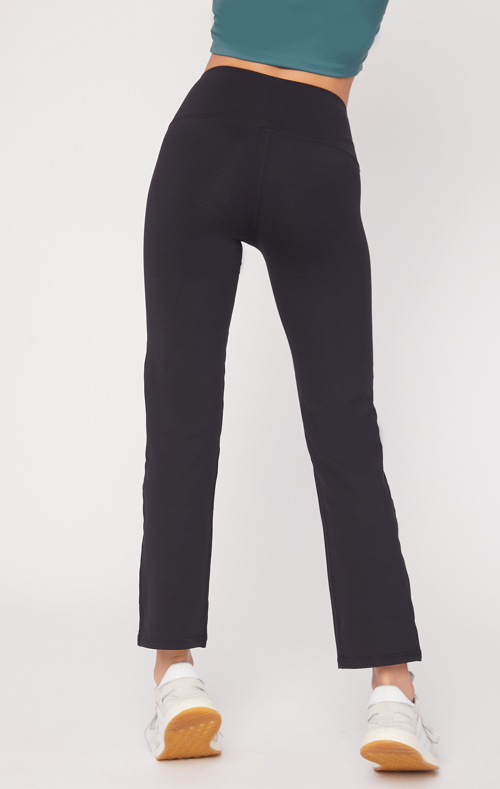 Lexi Bootcut Cloudlux Leggings in black, featuring a wide leg design and small waistband pocket, perfect for workouts and casual wear.