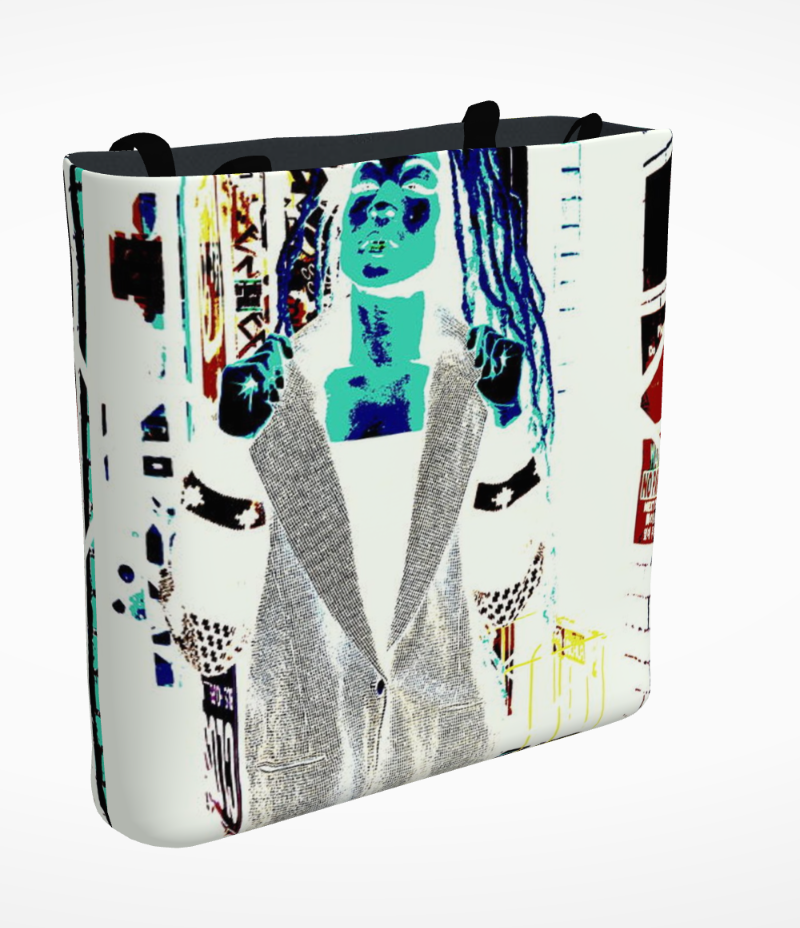 Locced Art Tote Bag featuring vibrant artistic design and spacious interior, perfect for daily use.