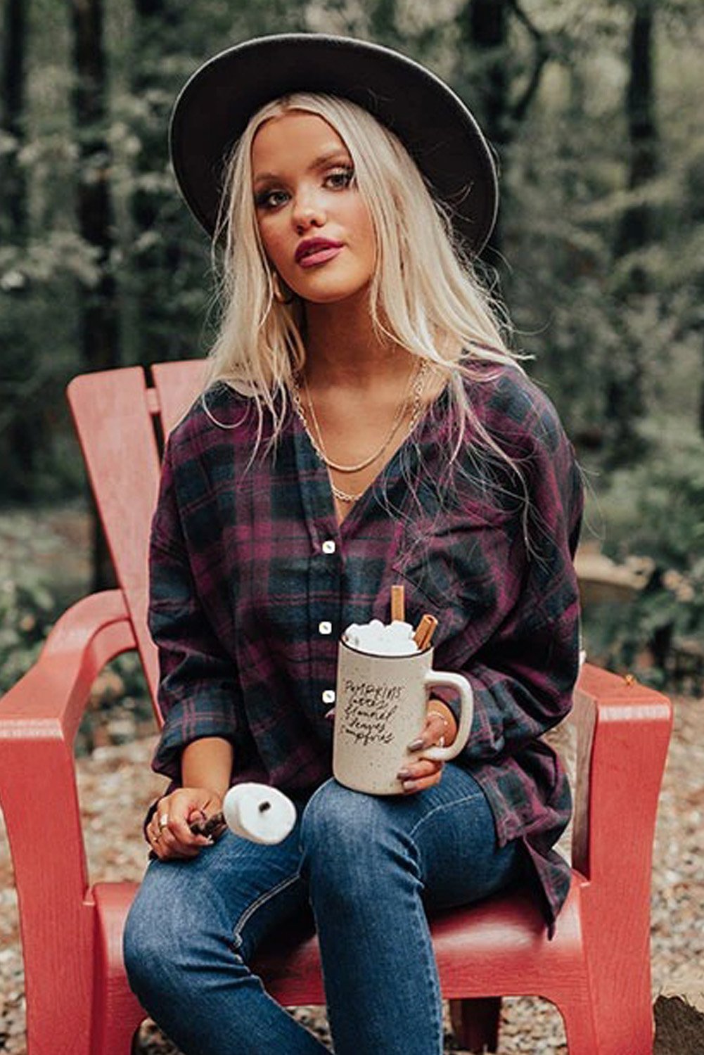 Loose Fit Boyfriend Style Plaid Shirt featuring a classic checkered pattern, oversized fit, and roll-tab sleeves, perfect for casual wear.