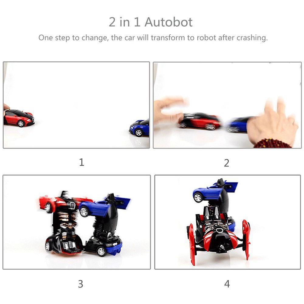 Magic Cartoon Robot Sports Kids Transformation Car, a colorful toy that transforms from a car to a robot, designed for children aged 3 and up.