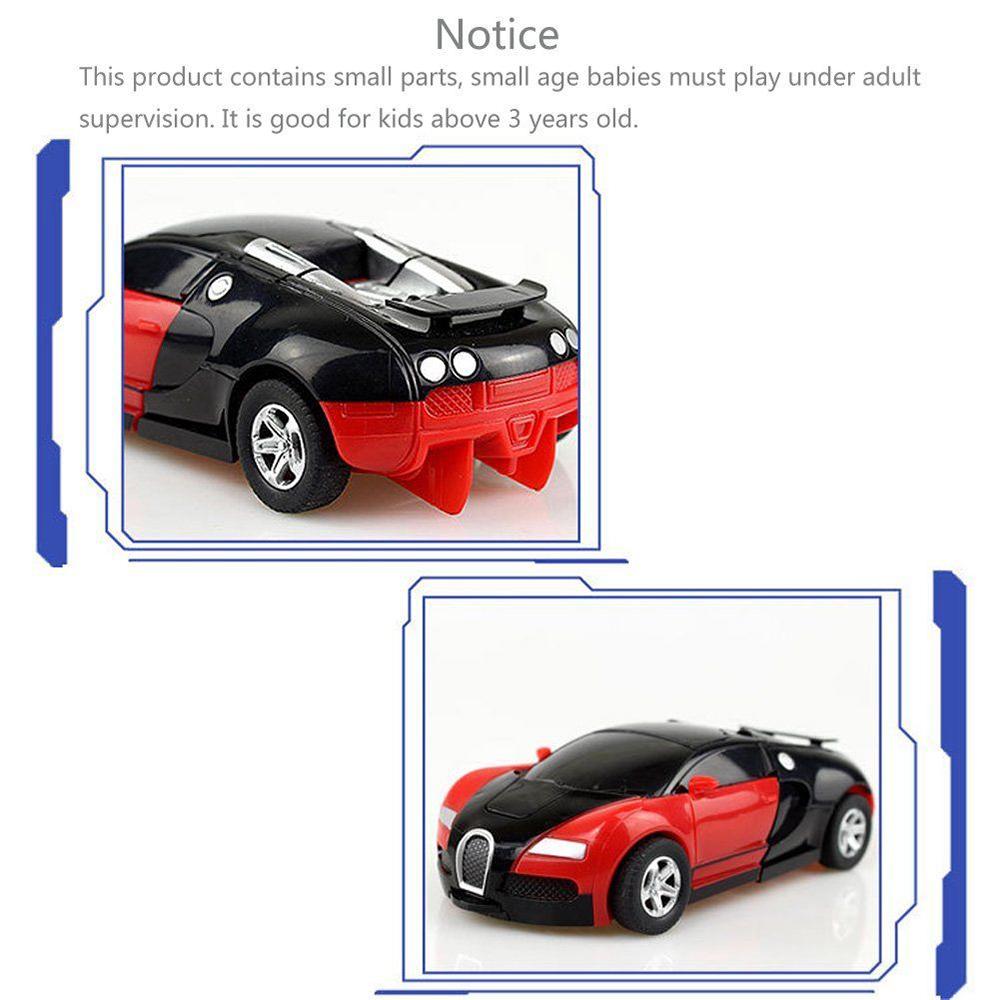 Magic Cartoon Robot Sports Kids Transformation Car, a colorful toy that transforms from a car to a robot, designed for children aged 3 and up.