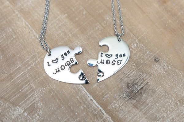 Mama & Mama's Mini Necklaces featuring stainless steel design with adjustable chain length.