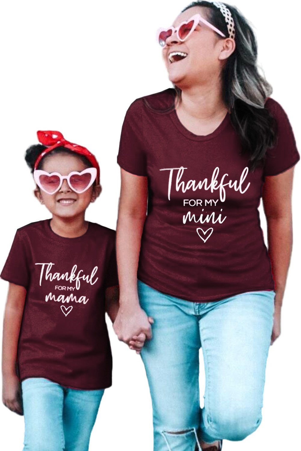 MAMA Matching Tee featuring a chic slogan print, made from lightweight cotton-poly fabric, designed for comfort and style.