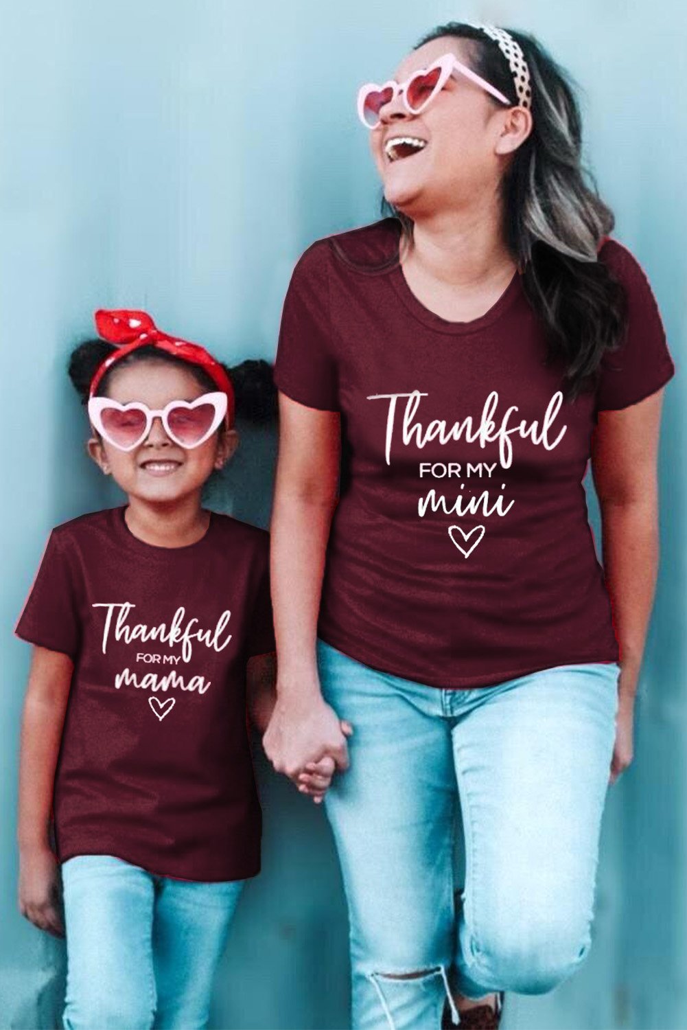 MAMA Matching Tee featuring a chic slogan print, made from lightweight cotton-poly fabric, designed for comfort and style.