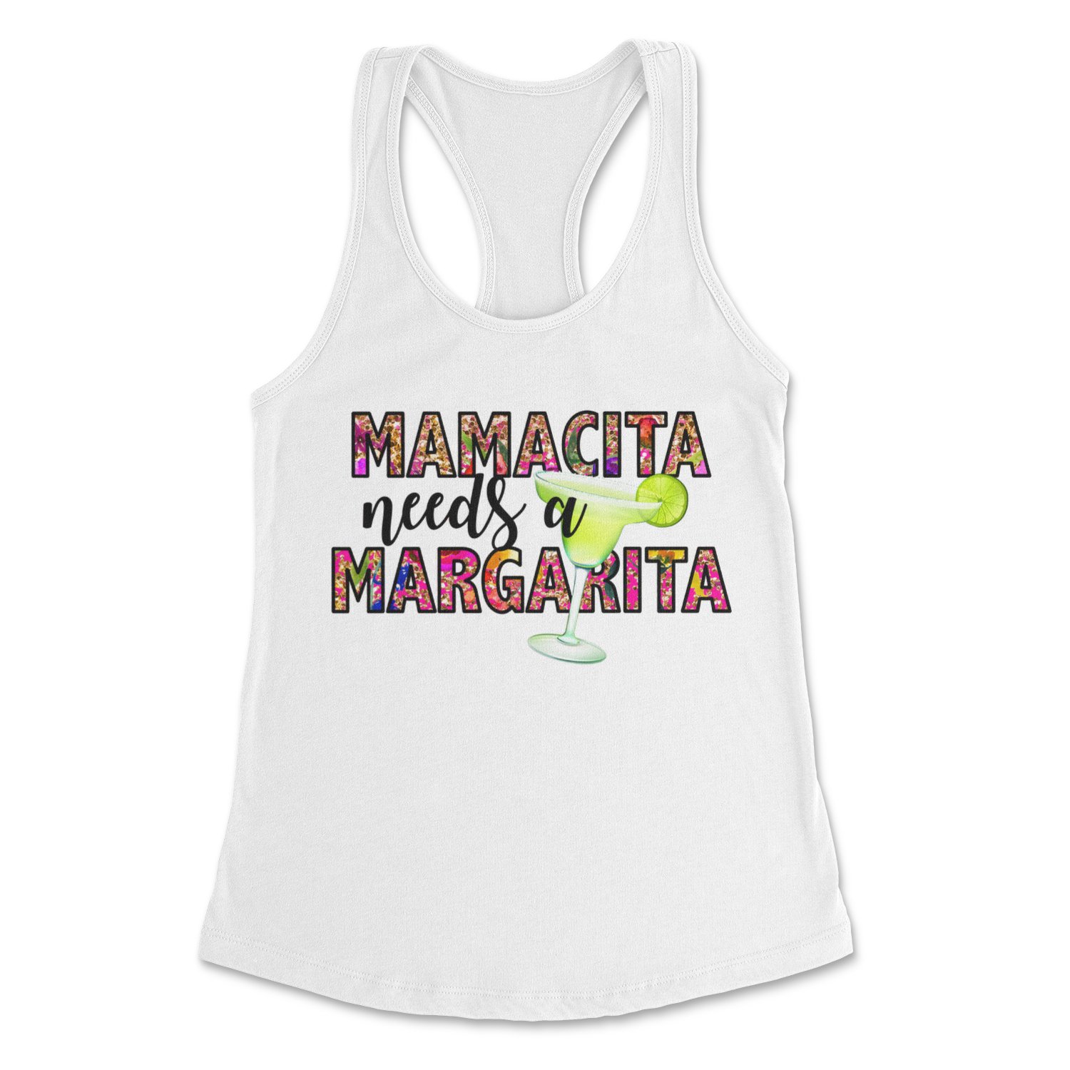 Mamacita needs a Margarita Tank featuring a playful design, perfect for summer outings.