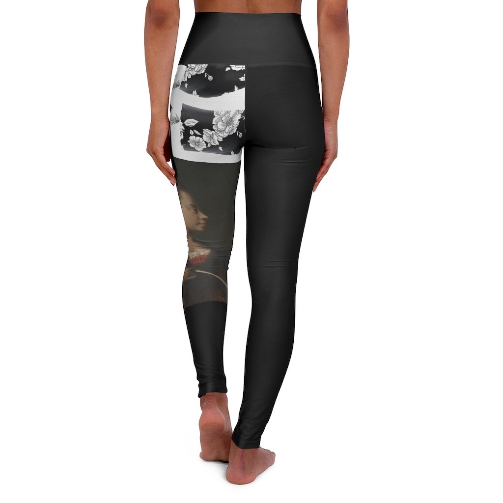 Media Warrant Yoga Leggings in a stylish high-waisted design, showcasing a skinny fit and durable fabric.