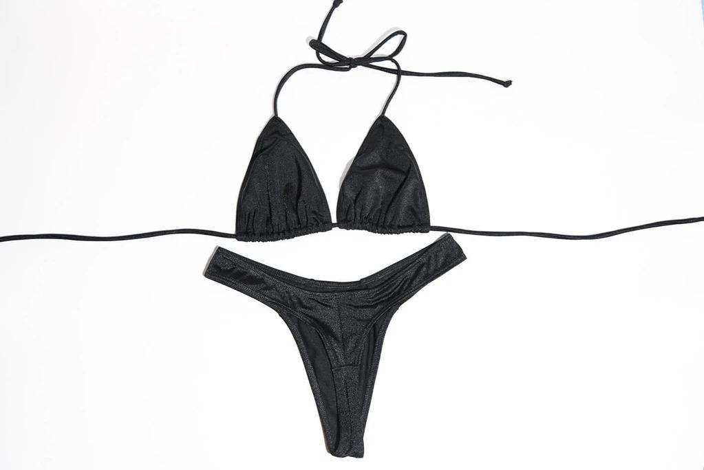 Melody two-piece set showcasing a stylish design with adjustable side strings, perfect for enhancing curves.