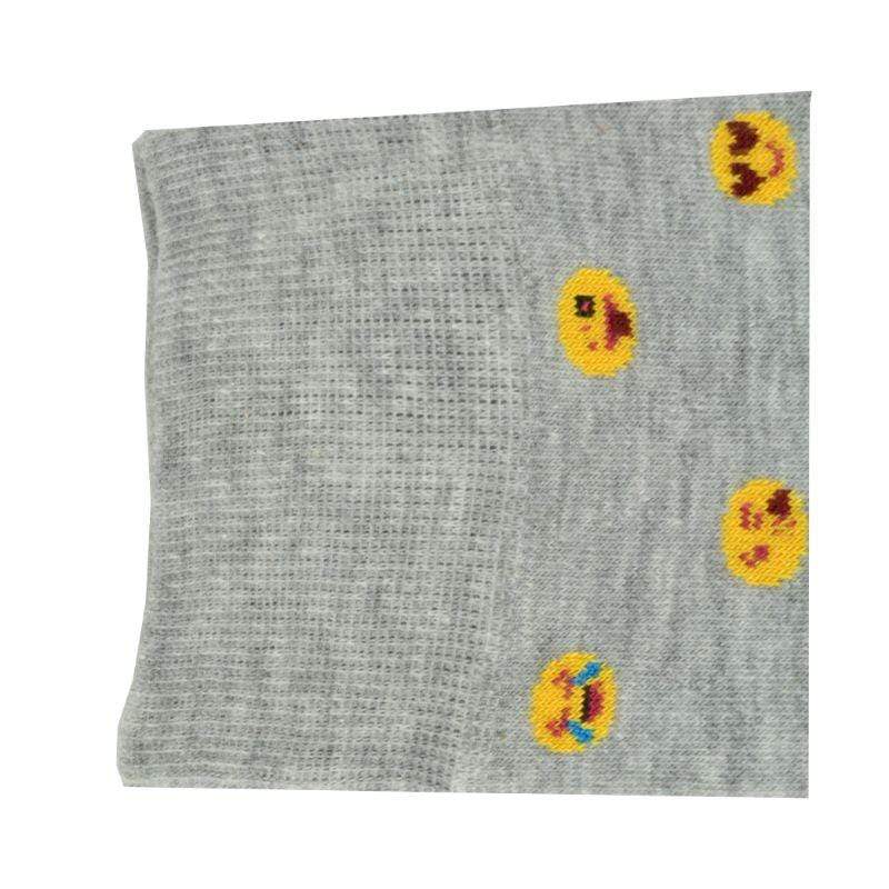 Men's combed cotton socks featuring a colorful emoji design, perfect for adding fun to any outfit.