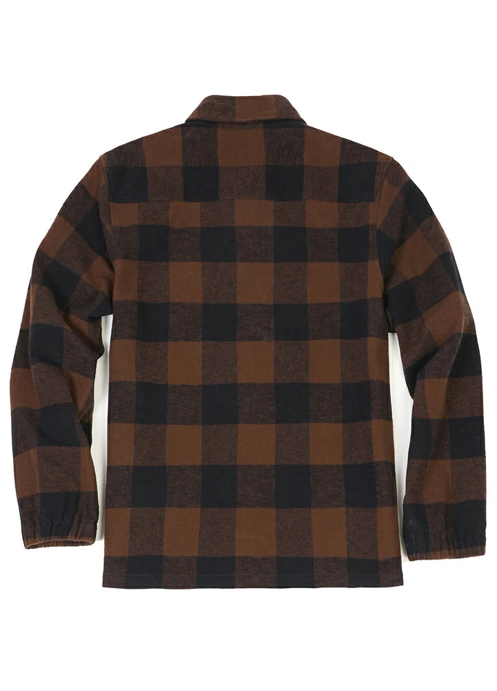 Men's Full Zip Up Plaid Jacket featuring a stylish plaid pattern, two chest pockets, and a zipper closure, perfect for casual and outdoor wear.