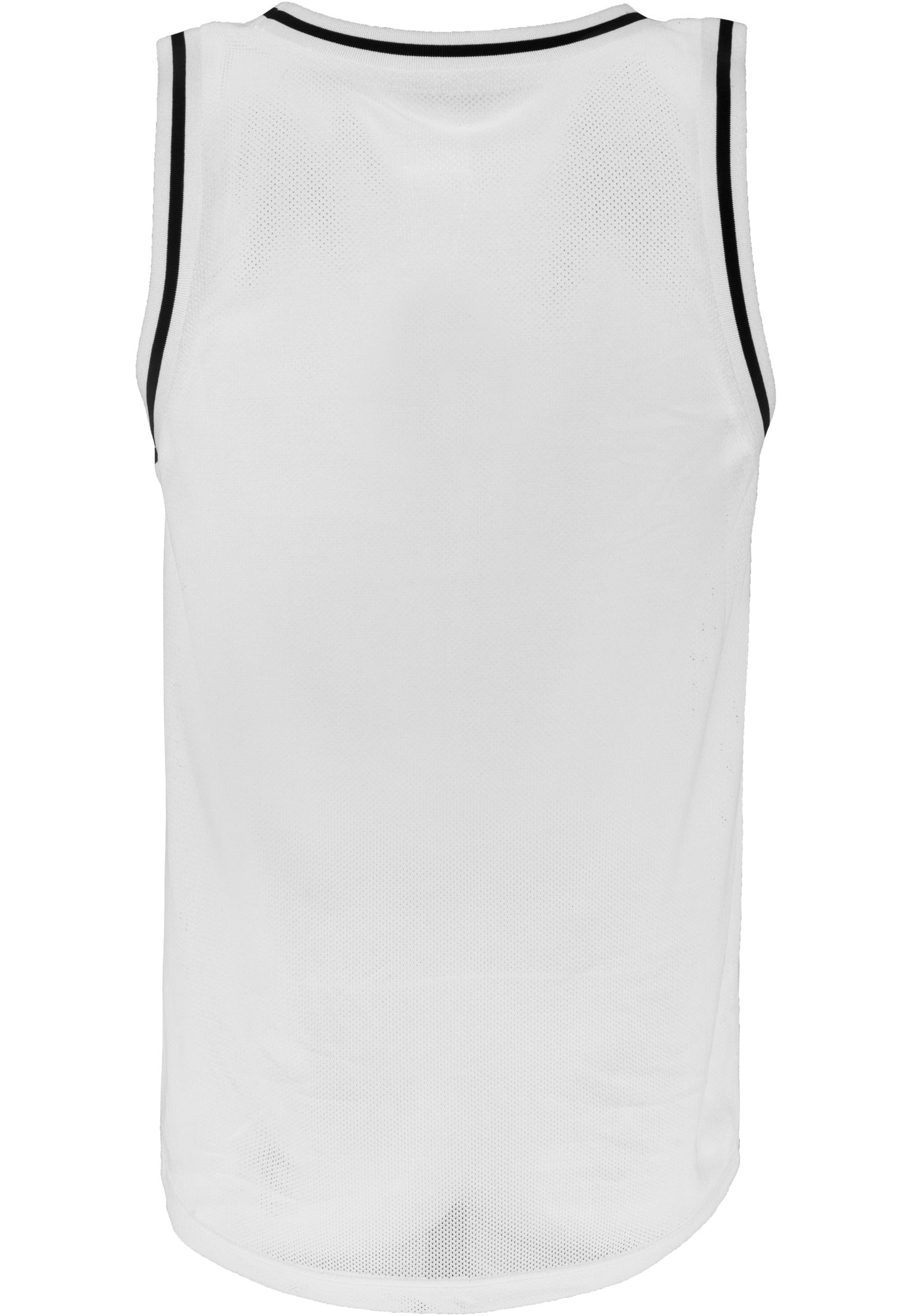 Weißes Mesh Tanktop für Herren mit ärmellosem Schnitt und ZREDCLO. Print, ideal für Training und Freizeit.