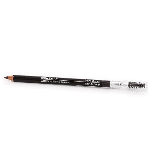 Mineral Brow Pencil with spoolie applicator, showcasing four shades for defining brows.