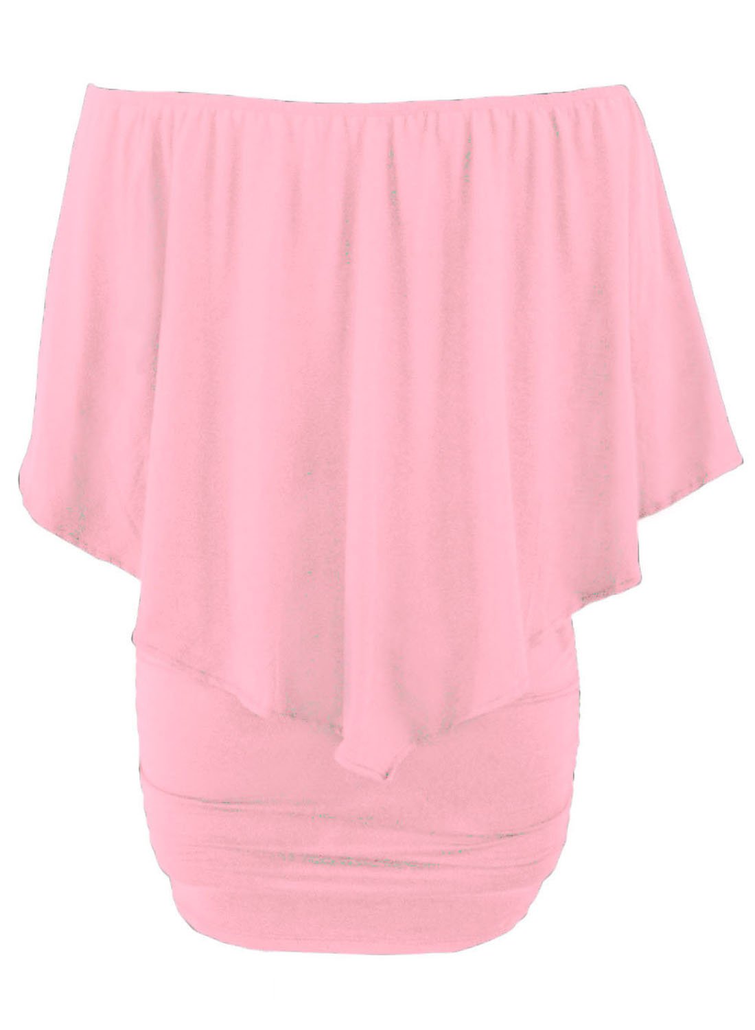 Multiple Dressing Flounced Pink Mini Dress showcasing ruffle-layer design and versatile neckline options, perfect for clubbing and autumn outings.