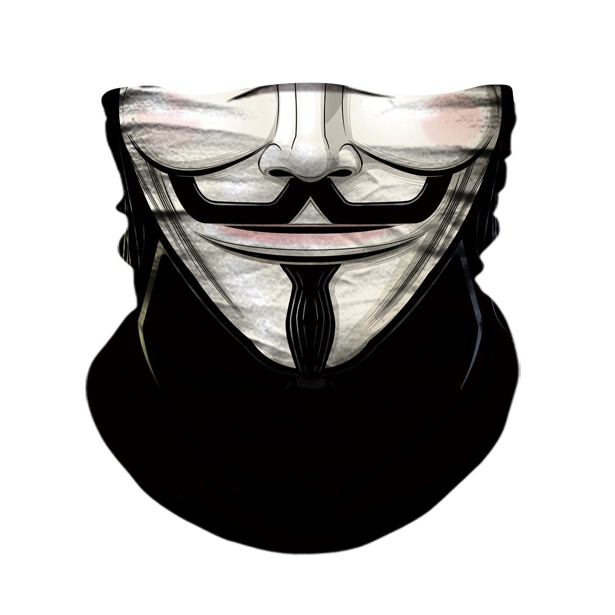 Anonymous V Neck Gaiter/Face Mask in various styles, showcasing its multifunctional design and high-quality material.