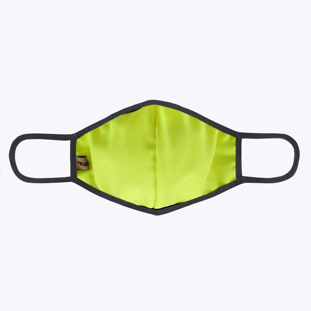 Neon Lime 3-Layered Filter Face Cover showcasing vibrant color and layered design for protection.