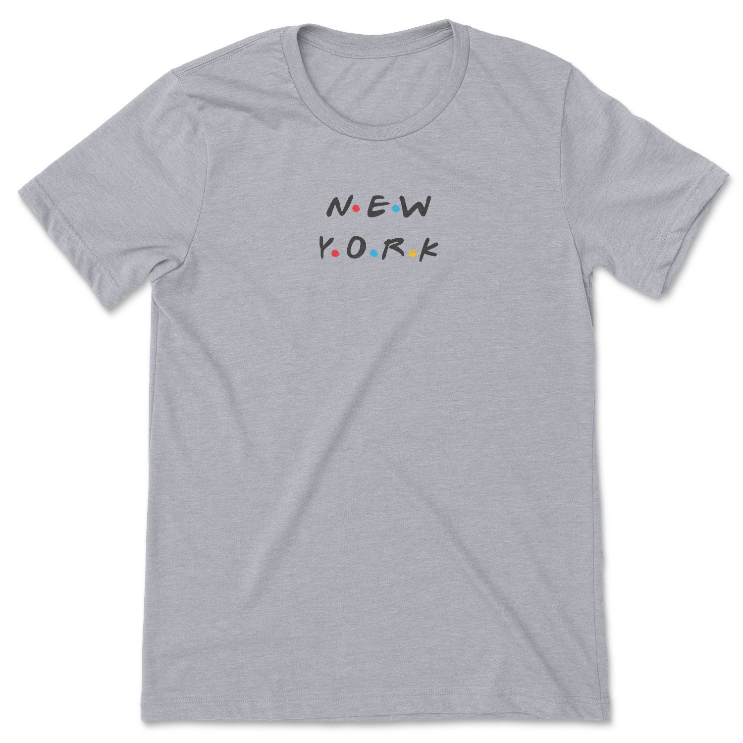 A stylish New York Friends Tee featuring a comfortable unisex fit, designed and printed in the USA.