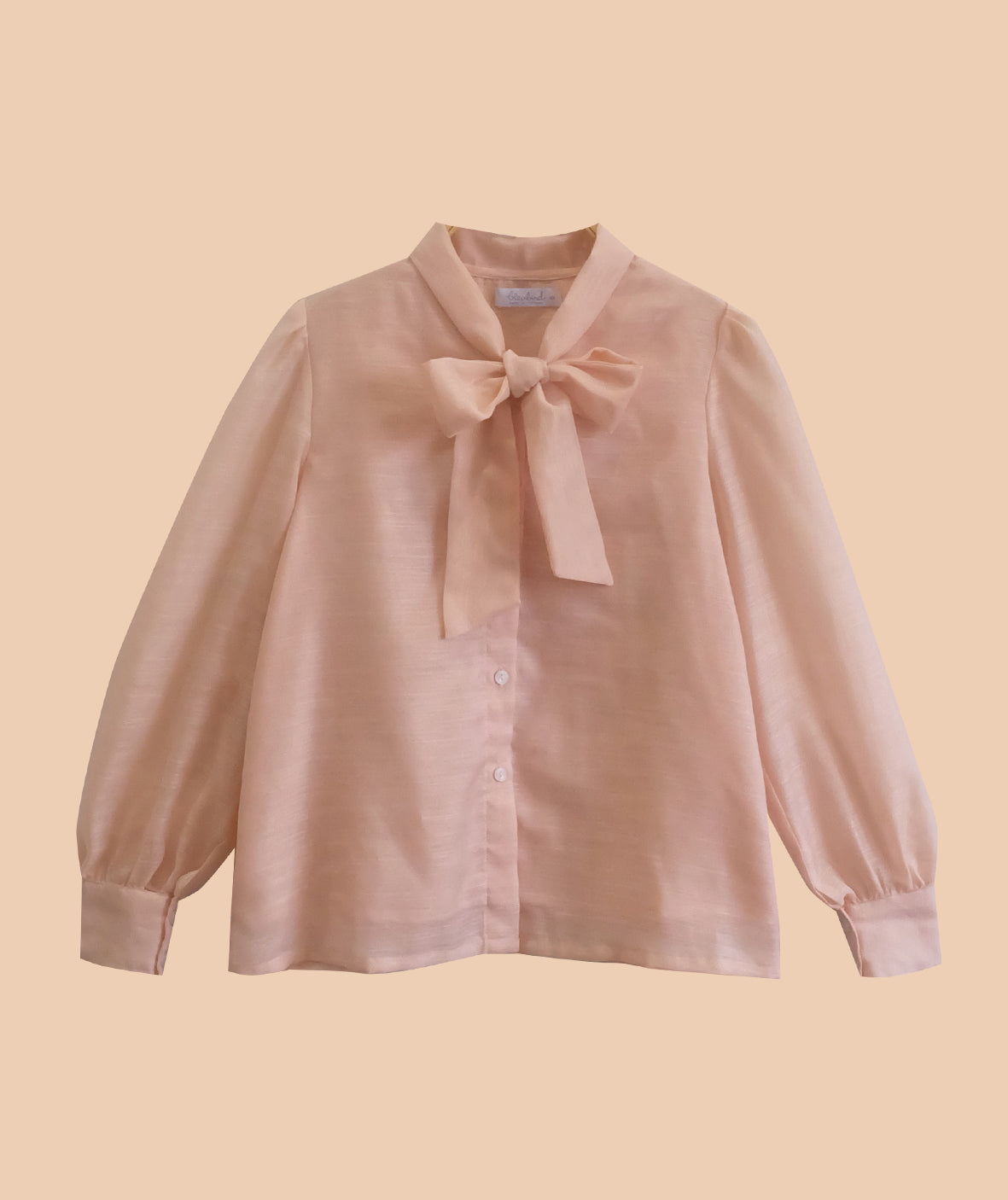 A stylish organza ribbon shirt featuring elegant ribbon detailing, perfect for various occasions.