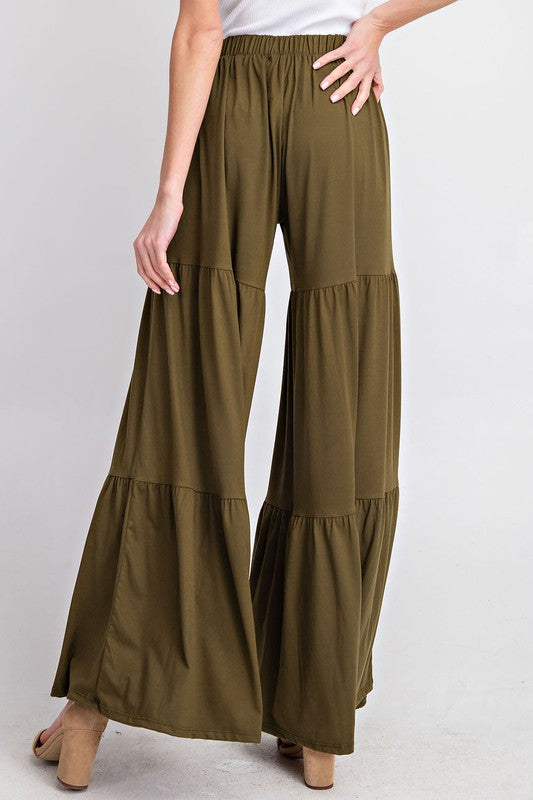 Stylish maxi length Palazzo Pants made from soft DTY brushed fabric, featuring a comfortable fit and elegant design.