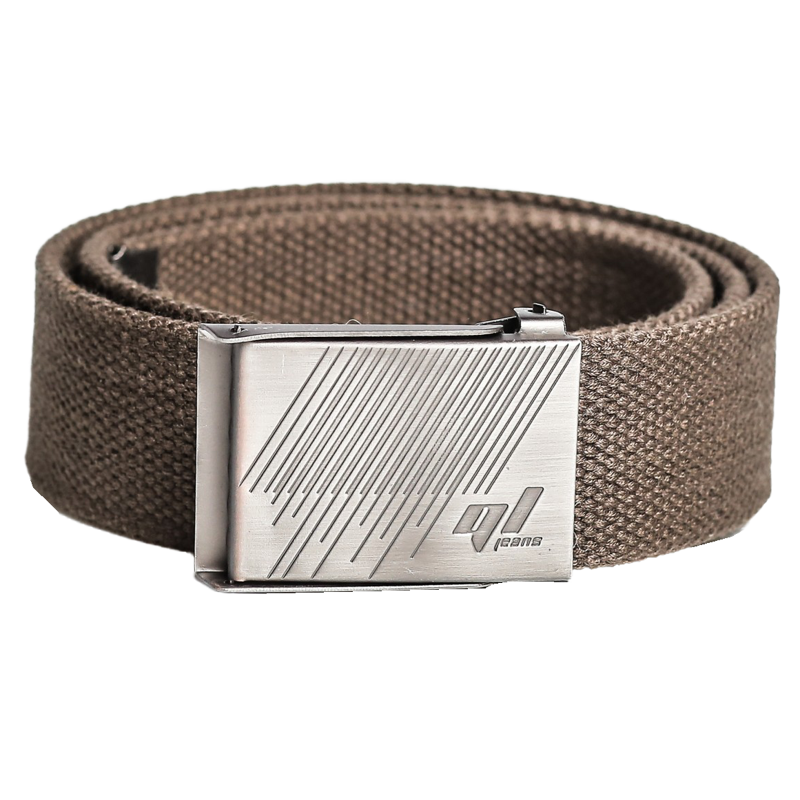 PAS ENRIQUE - RJAVA stylish belt with a metal buckle, showcasing its robust design and adjustable length.