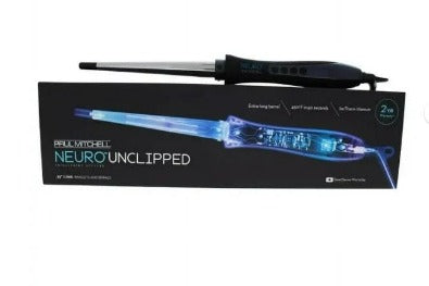 Paul Mitchell Neuro Unclipped Curling Iron with sleek design and clipless feature for effortless styling.