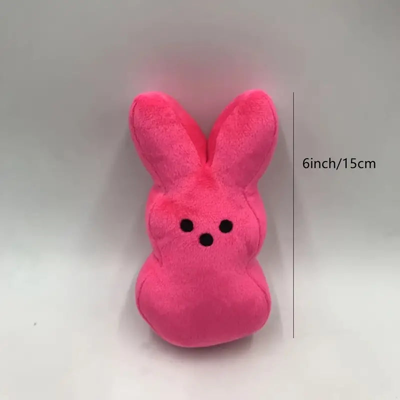 A soft and cuddly 6-inch Peep Bunny Stuffed Animal in vibrant colors, perfect for hugging and Easter baskets.