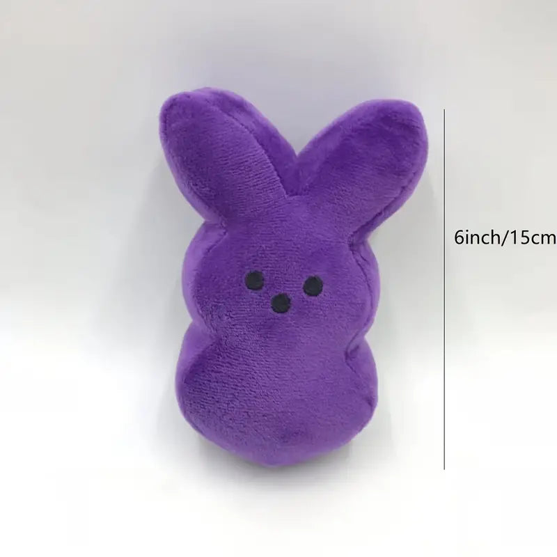 A soft and cuddly 6-inch Peep Bunny Stuffed Animal in vibrant colors, perfect for hugging and Easter baskets.