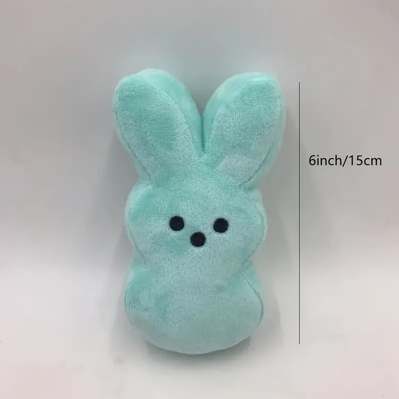 A soft and cuddly 6-inch Peep Bunny Stuffed Animal in vibrant colors, perfect for hugging and Easter baskets.