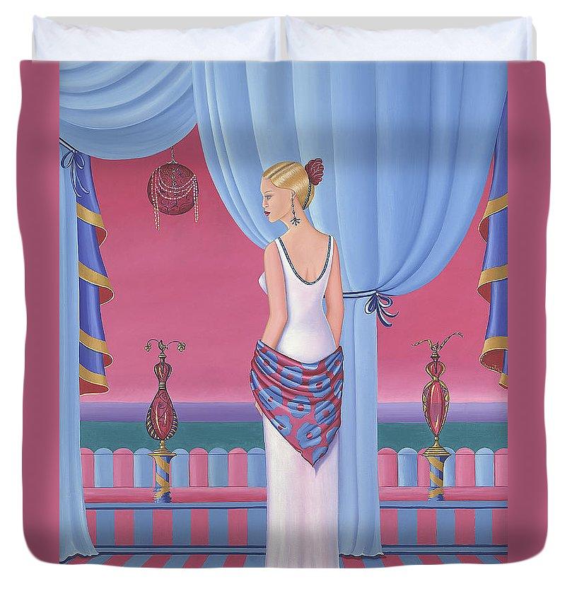 Soft microfiber duvet cover featuring a unique perfume design with a hidden zipper for easy washing.